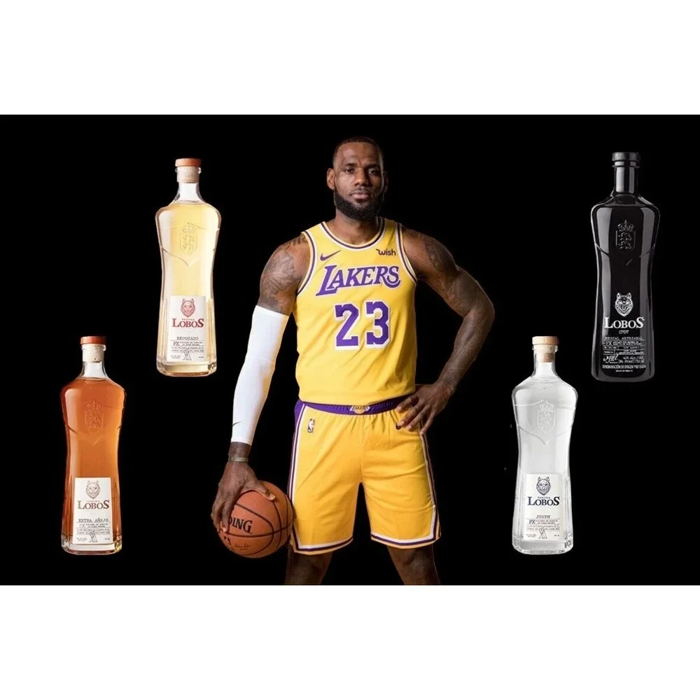 Lobos 1707 Tequila Backpack Black Extra Anejo Bottle Bag Wolf Logo‎ LeBron James